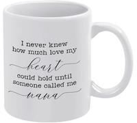 KWQDOZF Nunca supe cuánto amor podía contener mi corazón hasta que alguien para los amantes del café cita tazas de café taza de café novedosa taza de té de cerámica para mamá papá amigo 11 oz