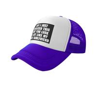 KWQDOZF Oye, Acabo de darme Cuenta de Esto, Pero te pareces Mucho a mi próxima Novia. Gorras de béisbol Estilo Camionero para Hombre,