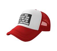 KWQDOZF Oye, Acabo de darme Cuenta de Esto, Pero te pareces Mucho a mi próxima Novia. Gorras de béisbol Estilo Camionero para Hombre,