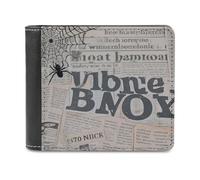 KWQDOZF Portafoglio Bifold a Forma di ragnatela nera per Donna e uomo, in morbida Pelle PU, sottile, con tasca frontale e Porta biglietti da Visita