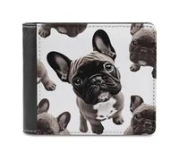 KWQDOZF Portafoglio Bulldog Francese in Pelle di Grande Capacità, Portafoglio Telefono, Pochette da Viaggio, Regalo per Uomo e Donna