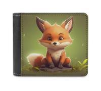 KWQDOZF Portafoglio carino a Forma di Piccola volpe, Grande capacità, in Pelle, con pochette per telefono, Borsa da viaggio, Regalo per uomo e Donna