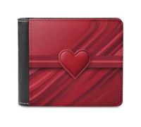 KWQDOZF Portafoglio con striscione di San Valentino, Grande capacità, in Pelle, con pochette per telefono, Borsa da viaggio, Regalo per uomo e Donna