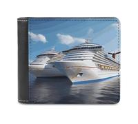 KWQDOZF Portafoglio da Nave da crociera, Grande capacità, in Pelle, con pochette per telefono, Borsa da viaggio, Regalo per uomo e Donna