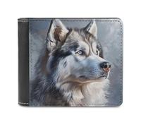 KWQDOZF Portafoglio in Pelle con Motivo Ritratto di Cane, Grande capacità, pochette per telefono, Borsa da viaggio per uomo e Donna, Regalo