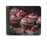 KWQDOZF Portafoglio in Pelle di Grande capacità per Cupcake di San Valentino, pochette per telefono, Borsa da viaggio per uomo e Donna, Regalo