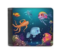 KWQDOZF Portafoglio in Pelle di pesce di Mare, Grande capacità, pochette per telefono, Borsa da viaggio per uomo e Donna, Regalo