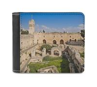 KWQDOZF Portafoglio Israel at The Tower, Grande capacità, in Pelle, con pochette per telefono, Borsa da viaggio, Regalo per uomo e Donna