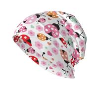 KWQDOZF Pretty Ladybug Beanie Hat Chemo Hat Cancer Headwear Skull Hat Slouchy Beanie Knit Skull Cap para Mujeres y Hombres