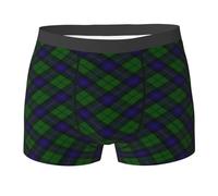 KWQDOZF Ropa Interior Moderna de Esquinas Planas Armstrong Tartan Azul y Verde, Fresca, Transpirable y cómoda.
