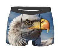 KWQDOZF Ropa Interior Ultra Transpirable para Hombre, Calzoncillos Tipo bóxer de águila Calva Americana, de algodón Suave, sin Etiqueta.