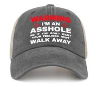 KWQDOZF Soy un imbécil, así Que si no Quieres Que te hieran los Sentimientos, aléjate. Gorra de Camionero Divertida de Malla para muj