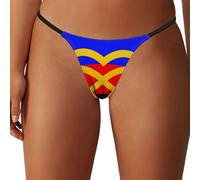 KWQDOZF Tanga de Mujer con Bandera de poliamor y corazón Infinito, Ropa Interior de Tiro bajo