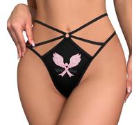 KWQDOZF Tanga de Tanga para Mujer Wings of Hope para concienciar sobre el cáncer de Mama, con Tirantes en la Espalda, Ropa Interior elástica.