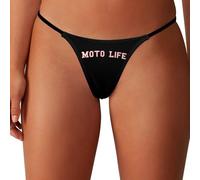 KWQDOZF Tangas de Tiro bajo para Mujer de Moto Life, Tangas elásticas con Espalda en T, Ropa Interior Invisible