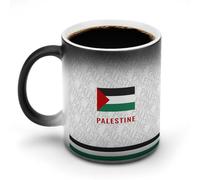 KWQDOZF Taza de café divertida con la frase Palestina Libre, taza de té que cambia de color para hombres y mujeres, cumpleaños