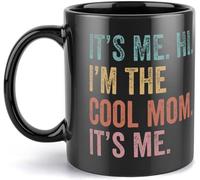 KWQDOZF Taza de café Soy yo, soy la mamá genial, taza novedosa de cerámica con impresión de doble cara para mamá, papá, amigo, esposa, esposo, regalo de 11 oz