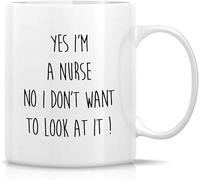 KWQDOZF Taza divertida Sí, soy un no, no quiero mirarlo, taza de café novedosa, taza de té de cerámica con impresión de doble cara para mamá, papá, amigo, esposa, esposo, 11 oz