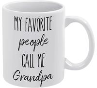 KWQDOZF Taza Mis personas favoritas me llaman abuelo, divertida taza de café para mujeres y hombres, elefante blanco, divertidos regalos de oficina, regalo para mujeres y hombres, 11 oz