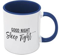 KWQDOZF Tazas de café Buenas noches, duerme bien, novedosas, de cerámica con impresión de doble cara, para mamá, papá, amigo, esposa, esposo, regalo de 11 oz