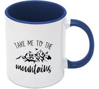KWQDOZF Tazas de café Llévame a las montañas, novedosas, de cerámica con impresión de doble cara, para mamá, papá, amigo, esposa, esposo, regalo de 11 oz