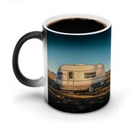 KWQDOZF Tazas de café sensibles al calor con estampado de caravana You Make Me Happy, taza de café que cambia de color y se revela la imagen completa al agregar CALIENTE.