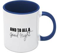 KWQDOZF Y para todos, buenas noches, tazas de café, novedosas tazas de café de cerámica con impresión de doble cara para mamá, papá, amigo, esposa, esposo, regalo de 11 oz