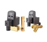 KWQNPHTRN Válvula de Drenaje electrónica for compresor de Aire, 1/2" DN15, Normalmente Cerrada, electroválvula temporizada eléctrica, Interruptor automático de Agua, CA 220 V.(110VAC)