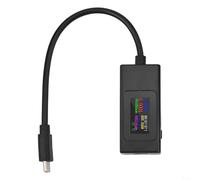 Kws-066c Usb C Probador Medidor Voltaje Corriente Monitor de potencia 195w Detección de protocolo de carga rápida para teléfono móvil Carga portátil (negro)