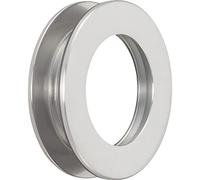 KWS 525541 - Par de tiradores de conchas redondas con orificio para el mango, concha corredera de 65 mm de diámetro, puertas de cristal de 8 a 10 mm, aluminio anodizado