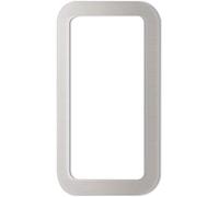 KWS 528122 Tirador de Concha Rectangular, 120 x 65 mm, Autoadhesivo para Puertas correderas, Aluminio Plateado, Plata anodizada, 120x65 mm