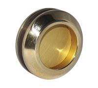 KWS Puerta Corredera par redondo, grosor de cristal 8 - 12 mm, latón pulido, cristal orificio 50 mm, puerta conchas, Puerta corredera, mango, 1 pieza, 525065