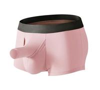 KWTF Boxers para Hombre, Ropa Interior Sexy, Bolsa Larga para pene, Boxershorts, Calzoncillos para Hombre, Bragas con Bulto de Elefante