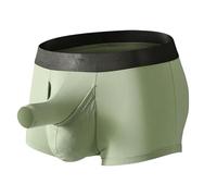 KWTF Boxers para Hombre, Ropa Interior Sexy, Bolsa Larga para pene, Boxershorts, Calzoncillos para Hombre, Bragas con Bulto de Elefante