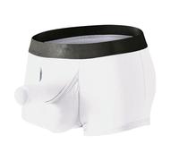 KWTF Boxers para Hombre, Ropa Interior Sexy, Bolsa Larga para pene, Boxershorts, Calzoncillos para Hombre, Bragas con Bulto de Elefante