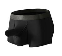 KWTF Boxers para Hombre, Ropa Interior Sexy, Bolsa Larga para pene, Boxershorts, Calzoncillos para Hombre, Bragas con Bulto de Elefante