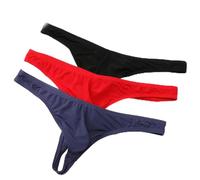 KWTF Paquete de 3 Ropa Interior para Hombres, Calzoncillos para Hombres más Baratos, Bikini Tipo Tanga Gay de Talla Grande, Bragas para Hombres, Tanga, lencería de Cintura Baja