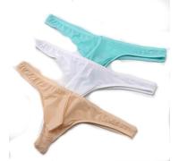 KWTF Paquete de 3 Ropa Interior para Hombres, Calzoncillos para Hombres más Baratos, Bikini Tipo Tanga Gay de Talla Grande, Bragas para Hombres, Tanga, lencería de Cintura Baja