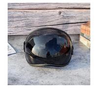 KWTN Motocicleta Viseras solares universales for casco de motocicleta, casco abierto 3/4, visera de burbuja, gafas de moto, lentes a prueba de viento, diseño elegante.(Nero)