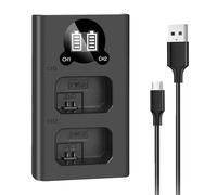 KWTOUL NP-FW50 Cargador de Baterías Cargador Dual USB con Pantalla LCD Compatible con Sony A6000 A6300 A6400 A6500 A7 A7II A7RII A7SII A7S A7S2 A7R A7R2 A5100 A5000 RX10 RX10II III Cámaras
