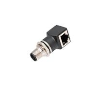 KWWEWEB 1 Uds adaptador M12 4 núcleos D 8 núcleos biselado impermeable macho y hembra adaptador de conector RJ45(120094,8 pin A code)