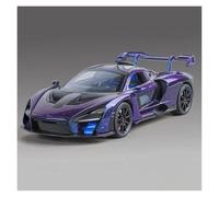KWZGHOLJ Coches de colección Miniatura De Coche De Metal Fundido A Presión para McLaren Senna Supercar A Escala 1:24 Recuerdo De Colección Coche a Escala Miniatura(Purple)