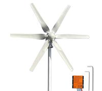 KX-ENERGIE 800W Generador de Turbina Eólica, 12V 24V Aerogeneradores 3 palas con mppt Controlador de viento Kit para carga marina doméstica (12, Voltios)
