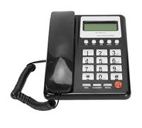 KX-T8001CID Teléfono Fijo de Escritorio Teléfono con Cable con Pantalla LCD Identificador de Llamadas Semi Manos Libres Pantalla Clara Teléfono de Oficina para la Oficina del Hotel en Casa(negro)