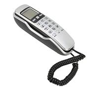 KX-T888CID Teléfono con Cable para Oficina en Casa, Teléfono de Línea Fija para Escritorio/Pared, Compatible con FSK DTMF E Identificador de Llamadas, con Pantalla LCD (Plata)