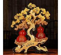 Kx9Lb8d Árbol del Dinero Calabaza de árbol Dinero Cristal Feng Shui, decoración Buena Suerte y Riqueza, Regalo Negocios for Oficina, hogar, Sala Estar árbol de Cristal(Grande)