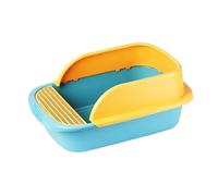 Kx9Lb8d Aseo para Mascotas Bandeja for Arena for Gatos, Bandeja for for semicerrada a Prueba de Salpicaduras, Caja Rectangular antisalpicaduras for Cajas de Arena estándar(Green,Medio)