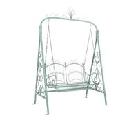 Kx9Lb8d Asiento para Patio Columpio de Hierro Vintage rústico for Exterior, for jardín, balcón, Colgante, Doble Mecedora Asientos al Aire Libre