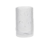Kx9Lb8d Cristalería Vaso pequeño de vidrio esmerilado, bonito vaso con relieve gato caqui for leche, zumo y té, 120 ml(Transparent)