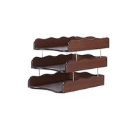 Kx9Lb8d estante para archivos Organizador de escritorio, bandeja for 3 papeles carta con ruedas for archivadores A4, suministros for oficina en casa Bandejas para cartas